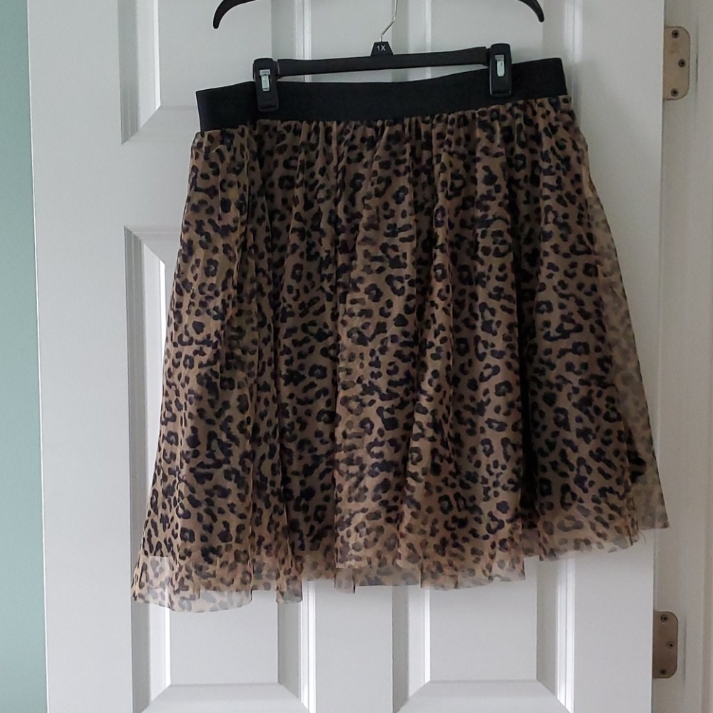 Torrid Animal Print Tulle Layered Skirt